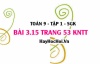Bài 3.15 Toán 9 tập 1 SGK Kết nối tri thức